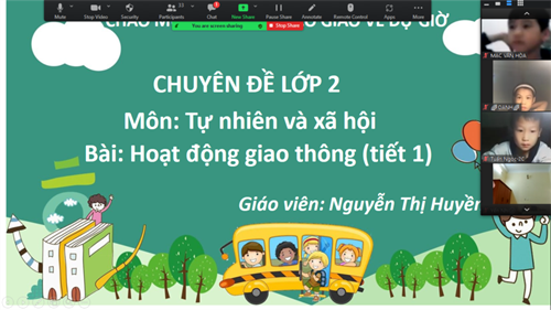 Chuyên đề Phát huy năng lực học sinh trong dạy học trực tuyến trong môn TNXH lớp 2